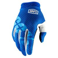 100% iTrack Blue Gloves