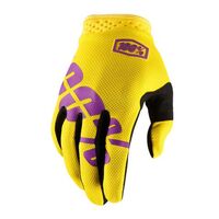 100% iTrack Yellow/Purple Gloves
