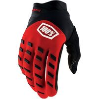 100% Airmatic Red/Black Gloves