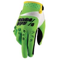 100% Airmatic Lime Gloves