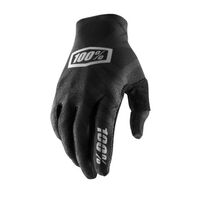 100% Celium 2 Black/Silver Gloves