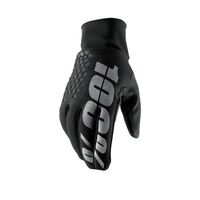 100% Brisker Hydromatic Black Gloves