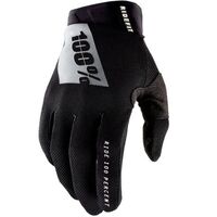 100% Ridefit Black Gloves