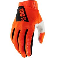 100% Ridefit Fluo Orange Gloves