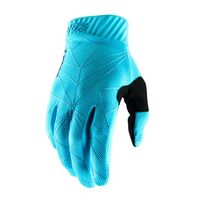 100% Ridefit Ice Blue/Black Gloves