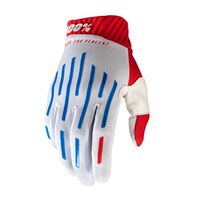 100% Ridefit Red/White/Blue Gloves