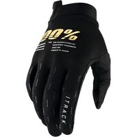 100% iTrack Black Youth Gloves
