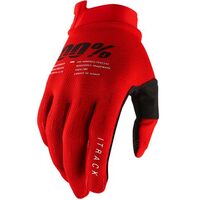 100% iTrack Red Gloves