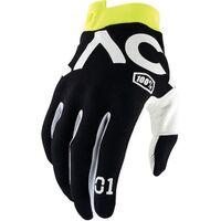 100% iTrack RACR Black Gloves