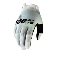 100% iTrack White Camo Gloves