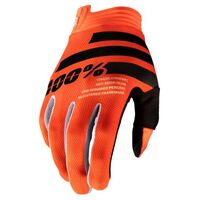 100% iTrack Fluo Orange/Black Youth Gloves