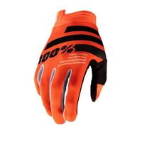 100% iTrack Orange/Black Gloves