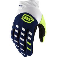 100% Airmatic Navy/White Gloves