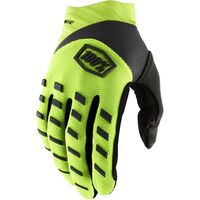 100% Airmatic Flo Yellow/Black Gloves