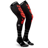 100% Rev Knee Brace Sock Black/Red