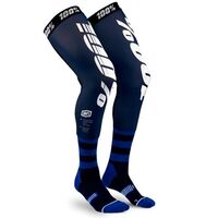 100% Rev Knee Brace Sock White/Navy