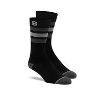 100% Casual Stripes Black Socks