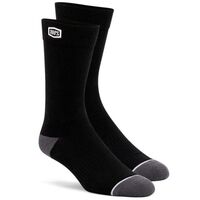 100% Casual Solid Black Socks