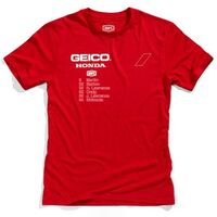 100% Geico Honda Outlier Red T-Shirt