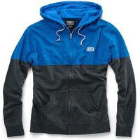 100% Arvius Charcoal/Blue Zip Hoodie