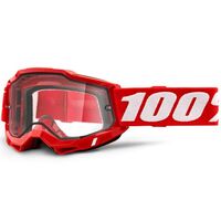 100% Accuri2 Enduro Moto Goggle Red Clear Lens