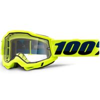 100% Accuri2 Enduro Moto Goggle Yellow Clear Lens
