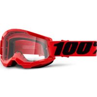 100% Strata2 Goggle Red Clear Lens