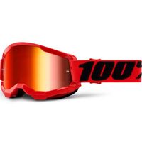100% Strata2 Goggle Red Mirror Red Lens
