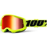 100% Strata2 Goggle Yellow Mirror Red Lens