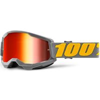 100% Strata2 Goggle Izipizi Mirror Red Lens