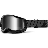 100% Strata2 Goggle Black Mirror Silver Lens