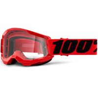 100% Strata2 Youth Goggle Red Clear Lens