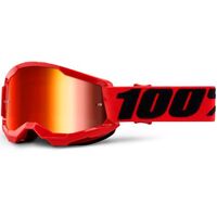 100% Strata2 Youth Goggle Red Mirror Red Lens