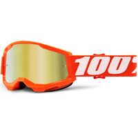100% Strata2 Youth Goggle Orange Mirror Gold Lens