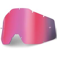 100% Racecraft, Accuri & Strata Pink Mirror Lens
