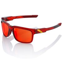 100% Type-S Sunglasses Cherry Palace with Deep Red Mirror Lens