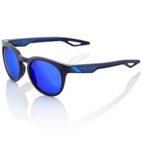 100% Campo Sunglasses Polished Translucent Blue with Eletric Blue Lens