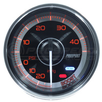 Prosport 52mm Crystal Series Boost Gauge - Amber/White