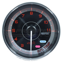 Prosport 52mm Crystal Series Exhaust Gas Temperature (EGT) Gauge - Amber/White