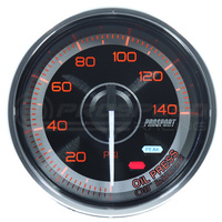 Prosport 52mm Crystal Series Oil Pressure Gauge - Amber/White