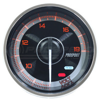 Prosport 52mm Crystal Series Volt Gauge - Amber/White