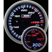 Prosport 52mm JDM Series Oil Temperature Gauge - Amber/White