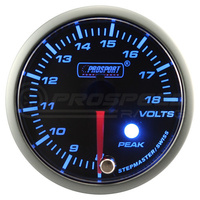 Prosport 52mm SM Series Volt Gauge - Blue/White