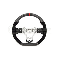 PSR D Shape Steering Wheel Suede/Carbon w/Red Stitching for Subaru WRX/STI 15-21