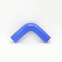 PWR 2.5" Blue Silicone Joiner 90 Degree Bend