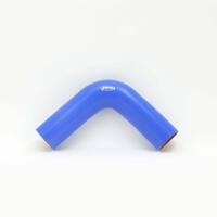 PWR 4" Blue Silicone Joiner 90 Degree Bend