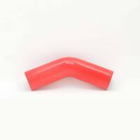 PWR 4" Red Silicone Joiner 45 Degree Bend