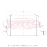 PWR 2.5" Outlets 68mm Intercooler for Mazda RX7 FC Series 4-5 85-92)