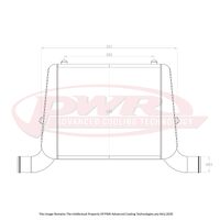 PWR 2.5" Outlets 55mm Intercooler for Mazda R100 10A/12AT/13BT Rotary 67-71)