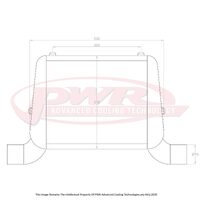 PWR 3" Outlets 55mm Intercooler for Mazda R100 10A/12AT/13BT Rotary 67-71)
